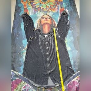 J Jill ! Velvet Button-Up Blouse